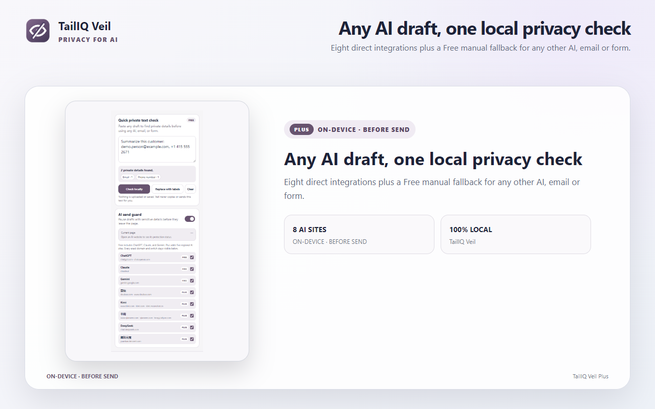 TailIQ Veil: Use locale-aware name detection with Plus